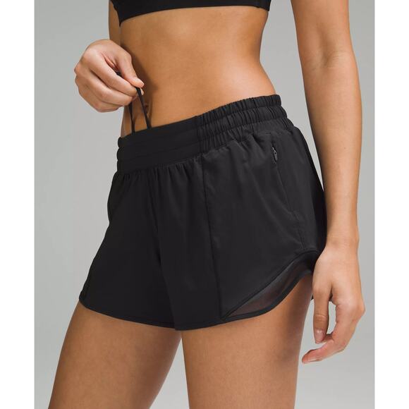 Lululemon Hotty Hot Low-Rise Lined Short 4in Black - 6 - Picture 1 of 6